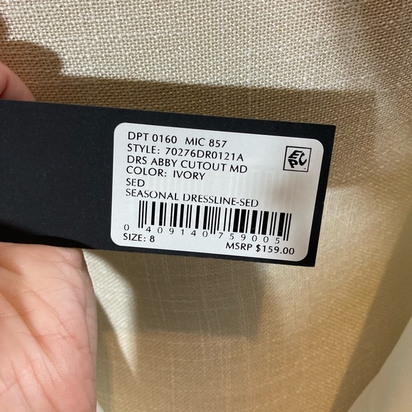 NWT Gianni Bini Cutout White Spaghetti Strap Dress - Picture 14 of 15